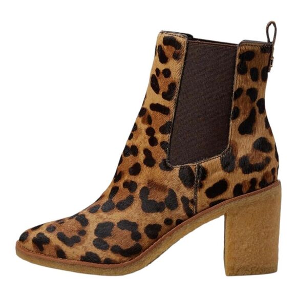 Lauren Ralph Lauren Marianna Leopard-Print Haircalf Bootie 10B Chelsea Boots NEW - Picture 7 of 16